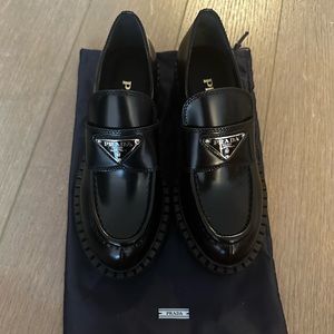 Prada black loafers size 36